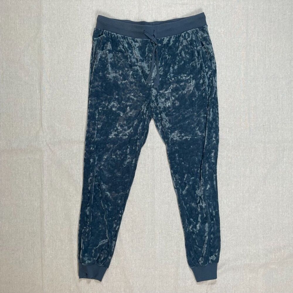 Aerie | Blue Crushed Velvet High Rise Joggers | Medium